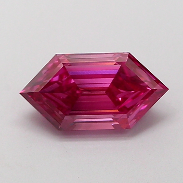 1.24 ct Hexagonal Fancy Vivid Pink Lab-Grown Diamond