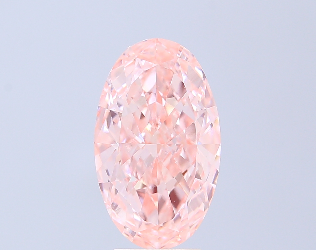 5.01 ct Oval, Fancy Intense Pink VS1 IGI CVD