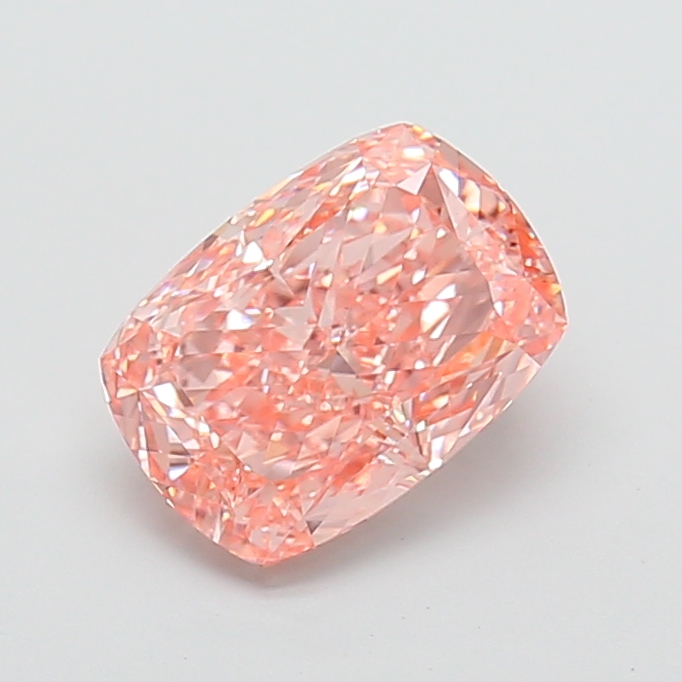 2.84 ct Pink (Vivid) VS1 Cushion lab-grown diamond