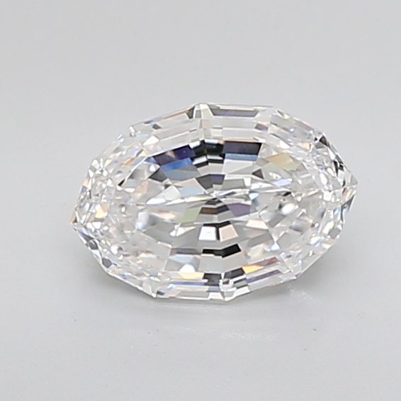 2.08 carat Oval Step Cut lab grown diamond, D VS1, IGI certified