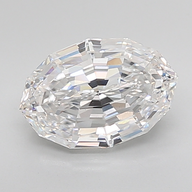 3.05 carat Oval Step Cut lab grown diamond, E VS1, IGI certified