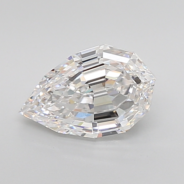 2.38 carat Pear Step Cut lab grown diamond, E VS1, IGI certified