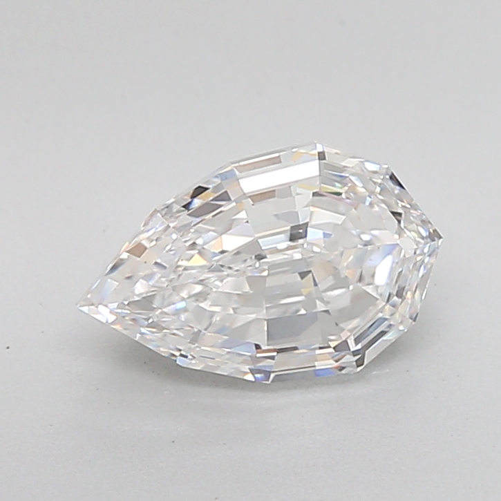 2.18 carat Pear Step Cut lab grown diamond, D VS1, IGI certified