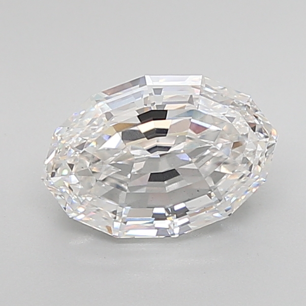 3.12 carat Oval Step Cut lab grown diamond, E VS2, IGI certified