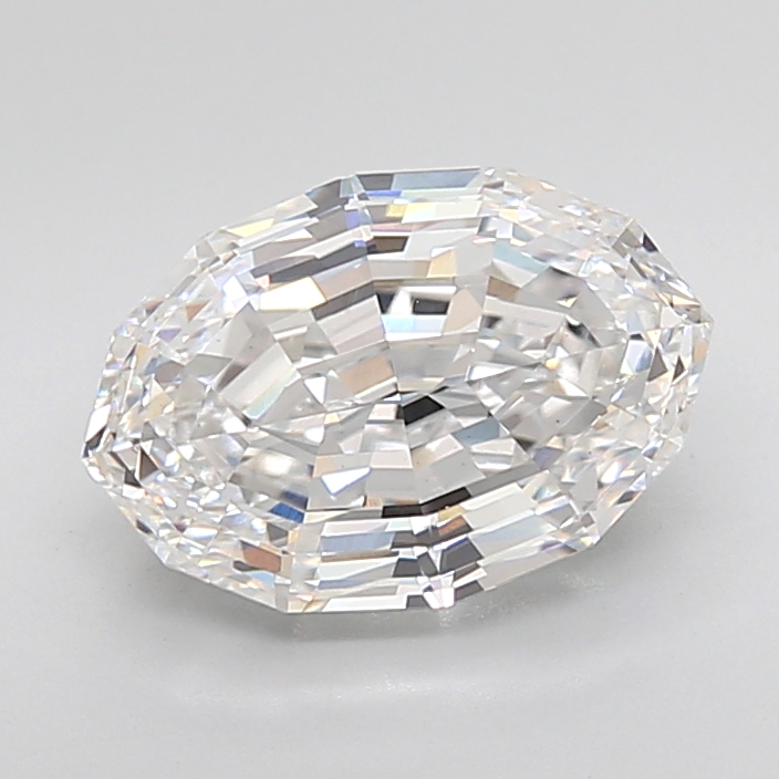 3.11 carat Oval Step Cut lab grown diamond, D VS1, IGI certified