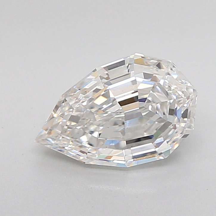2.09 carat Pear Step Cut lab grown diamond, E VS1, IGI certified