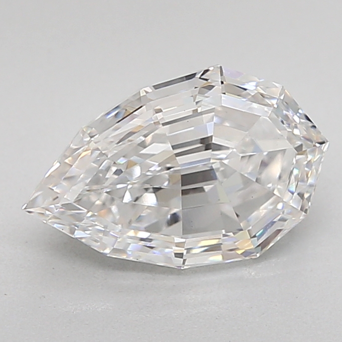 2.12 carat Pear Step Cut lab grown diamond, E VS1, IGI certified
