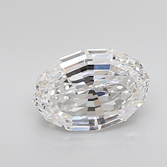 2.18 carat Oval Step Cut lab grown diamond, E VS1, IGI certified
