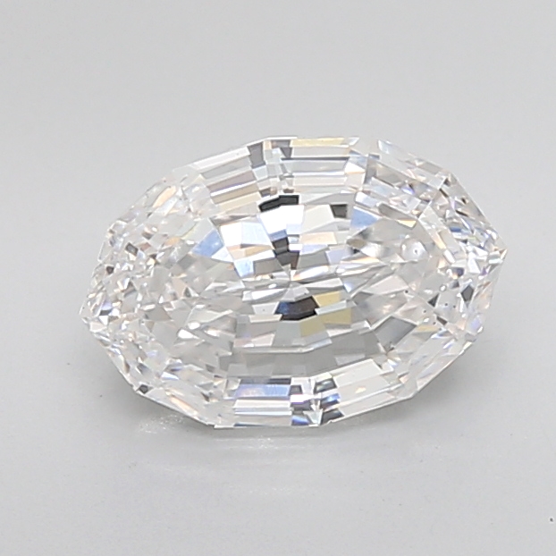 3.05 carat Oval Step Cut lab grown diamond, D VS1, IGI certified