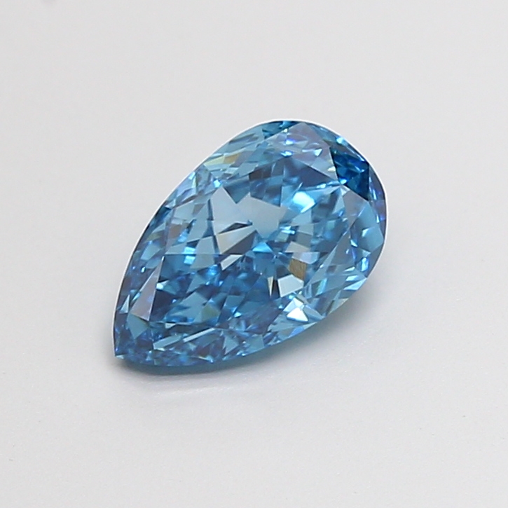 1.10 ct Blue (Vivid) VS1 Pear Modified lab-grown diamond