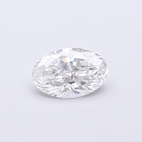 Actual 0.27 carat D Oval lab-grown diamond