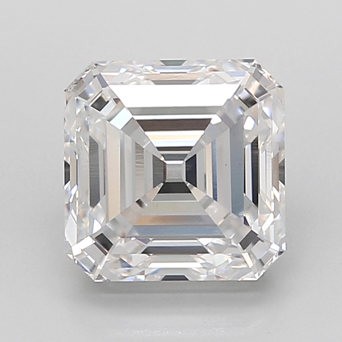 3.18 carat Asscher lab grown diamond, D VVS2, IGI certified