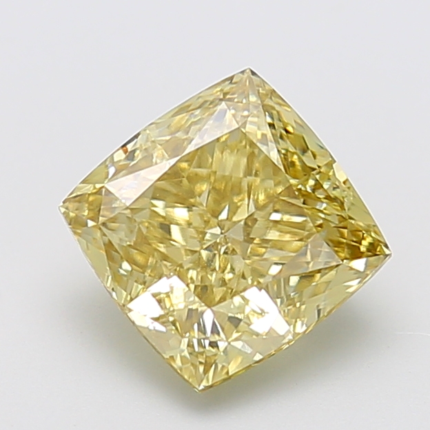 3.05 ct Cushion Fancy Light Yellow Lab-Grown Diamond