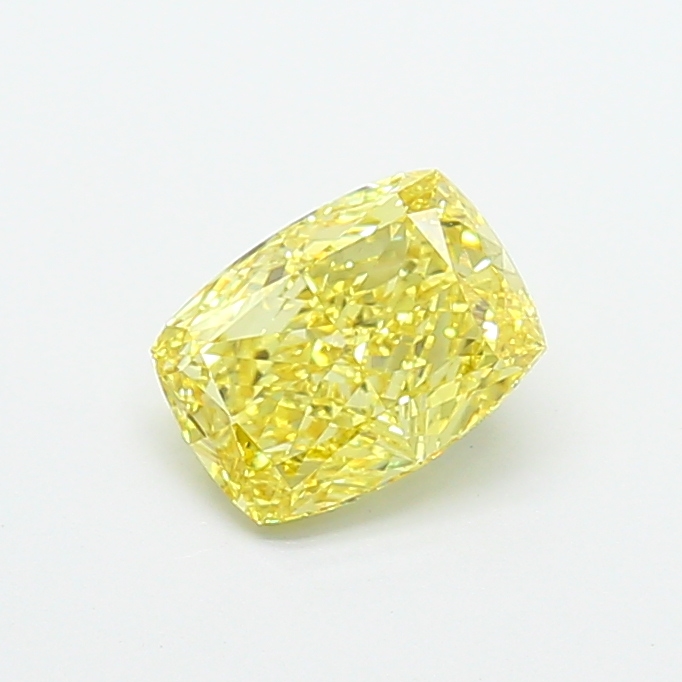 1.38 ct Yellow (Intense) VS1 Cushion lab-grown diamond