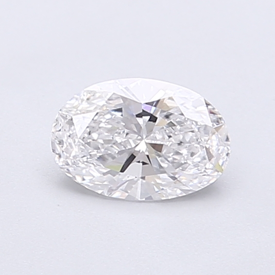 Actual 0.32 carat D Oval lab-grown diamond