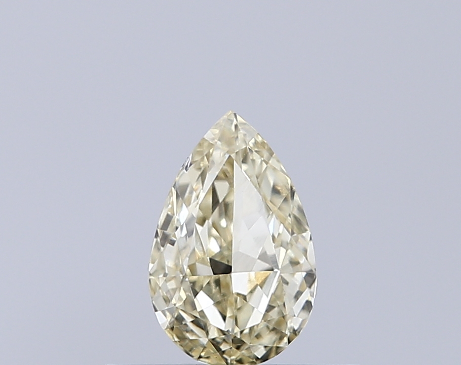 0.37 ct Pear Step lab grown diamond Fancy Intense Yellow VS1
