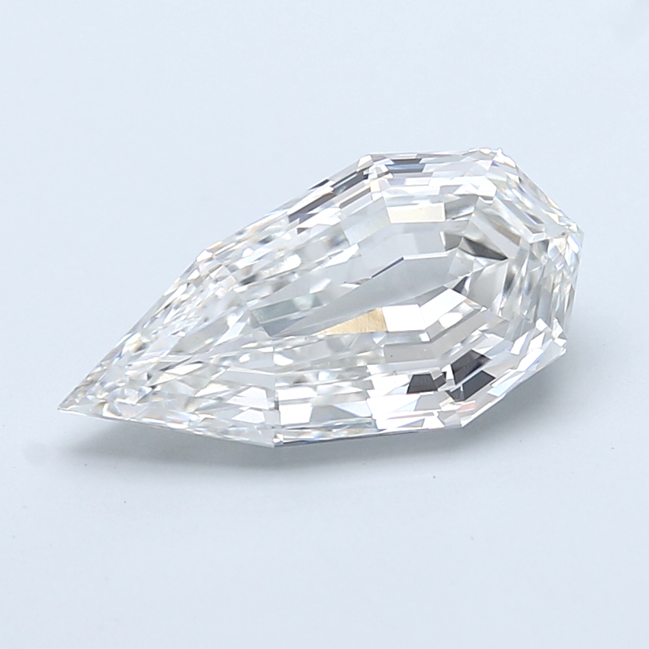 5.12 ct Pear Step lab grown diamond F VVS2