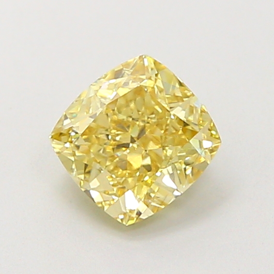 1.01 ct Cushion Fancy Intense Yellow Lab-Grown Diamond