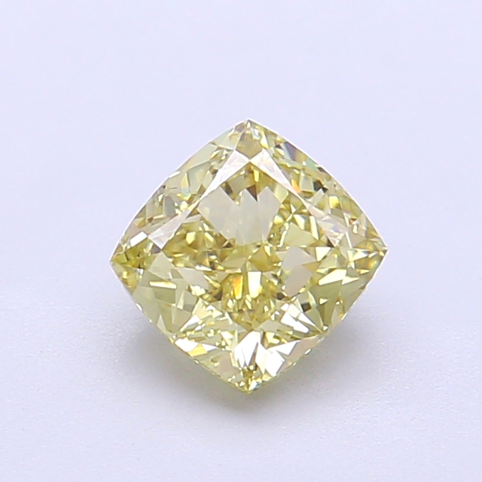 1.09 ct Cushion Fancy Intense Yellow Lab-Grown Diamond