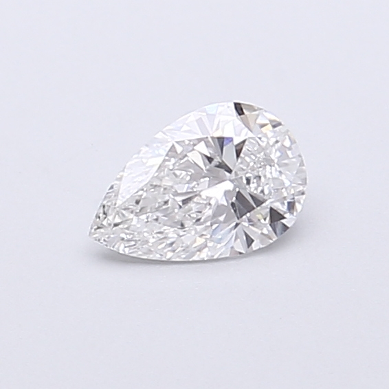 Actual 0.29 carat D Pear lab-grown diamond