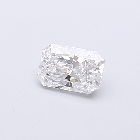 Actual 0.24 carat D Radiant lab-grown diamond