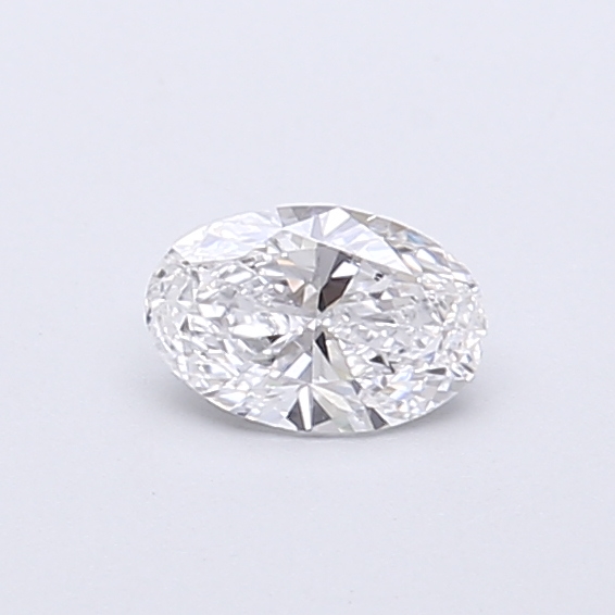 Actual 0.27 carat D Oval lab-grown diamond