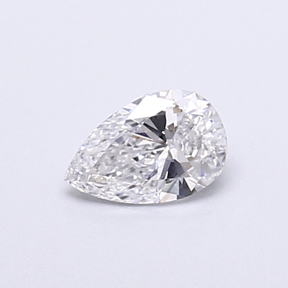 Actual 0.29 carat E Pear lab-grown diamond