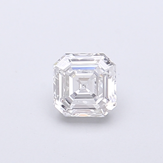 Actual 0.34 carat D Asscher lab-grown diamond