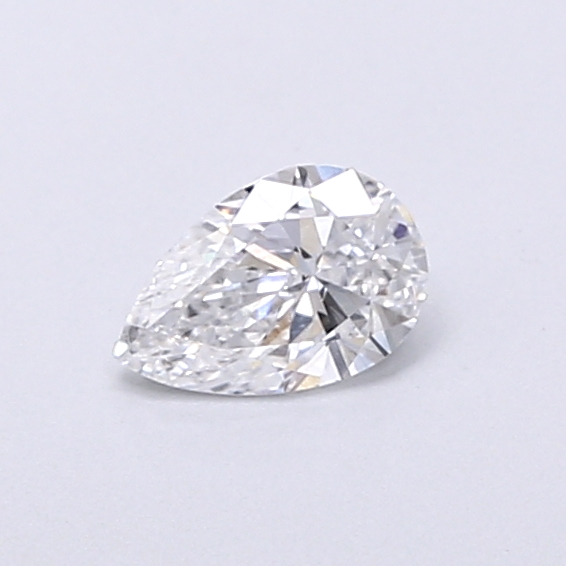 Actual 0.29 carat D Pear lab-grown diamond