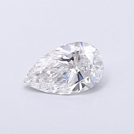 Actual 0.29 carat D Pear lab-grown diamond