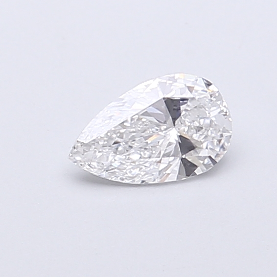 Actual 0.29 carat D Pear lab-grown diamond