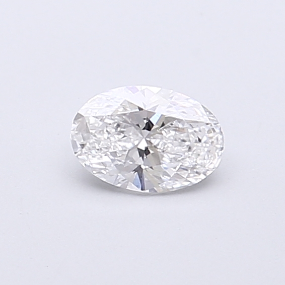 Actual 0.33 carat D Oval lab-grown diamond