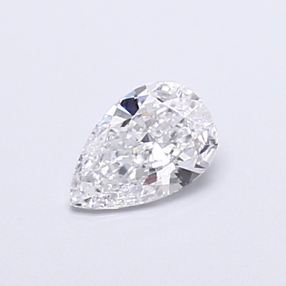 Actual 0.28 carat D Pear lab-grown diamond