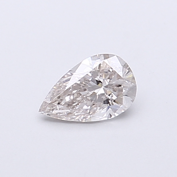 Actual 0.28 carat G Pear lab-grown diamond