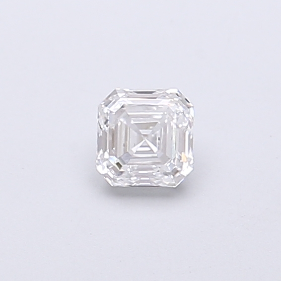 Actual 0.25 carat D Asscher lab-grown diamond