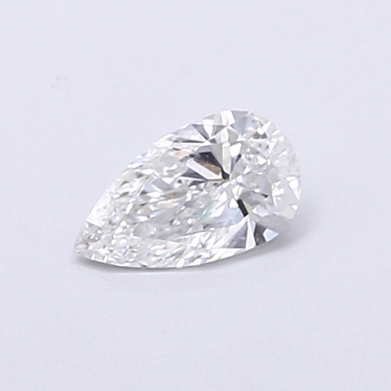 Actual 0.27 carat D Pear lab-grown diamond