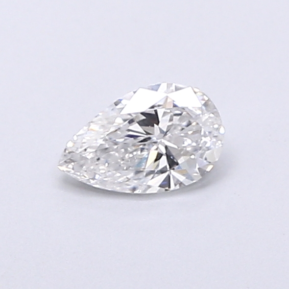 Actual 0.29 carat E Pear lab-grown diamond