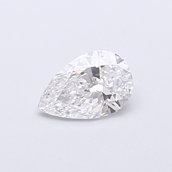 Actual 0.28 carat D Pear lab-grown diamond