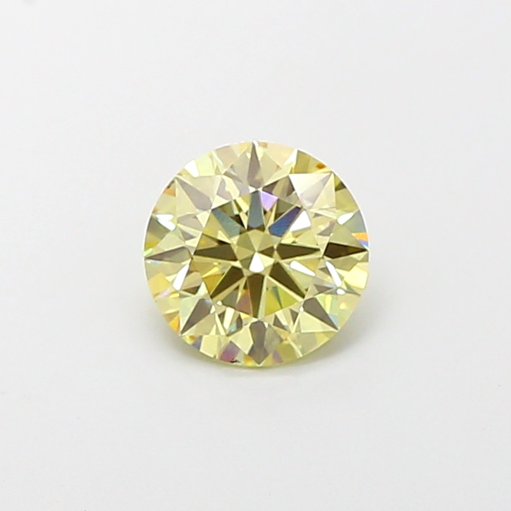 5.00 ct Round Fancy Vivid Yellow Lab-Grown Diamond