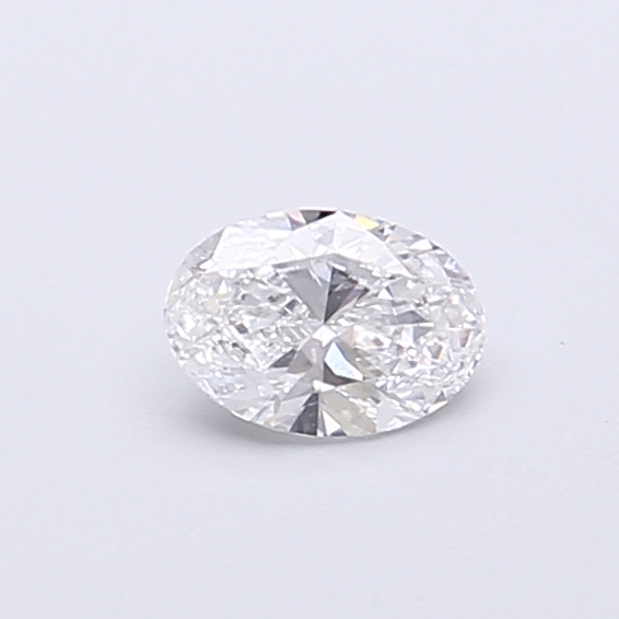 Actual 0.27 carat D Oval lab-grown diamond