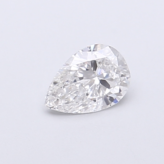 Actual 0.29 carat D Pear lab-grown diamond