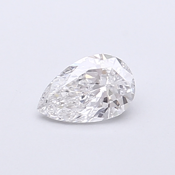 Actual 0.29 carat D Pear lab-grown diamond