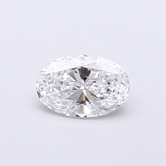 Actual 0.29 carat D Oval lab-grown diamond