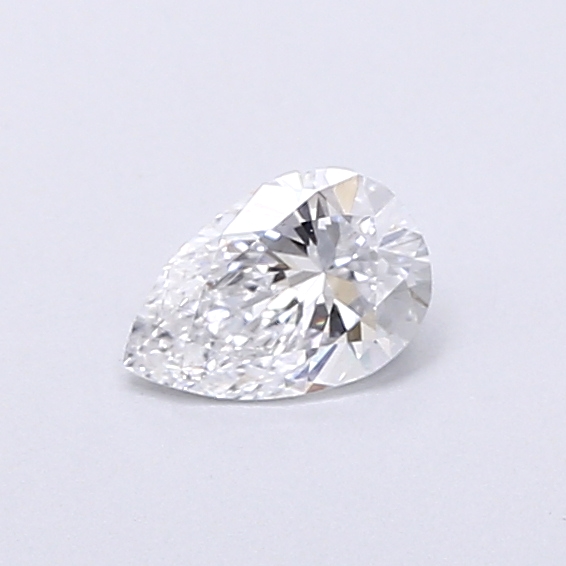 Actual 0.28 carat D Pear lab-grown diamond