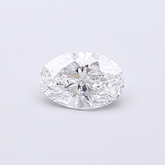 Actual 0.23 carat D Oval lab-grown diamond