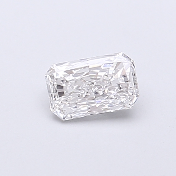 Actual 0.28 carat E Radiant lab-grown diamond