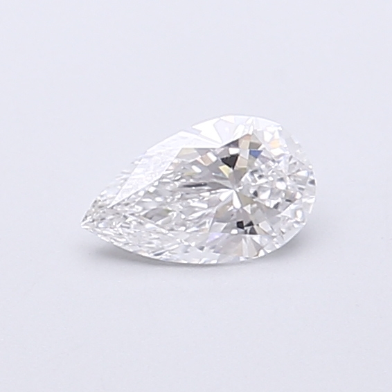 Actual 0.27 carat D Pear lab-grown diamond