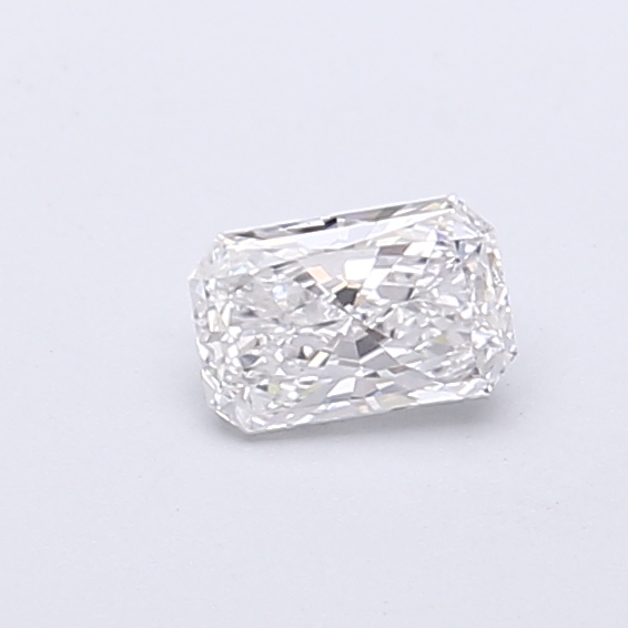 Actual 0.28 carat D Radiant lab-grown diamond