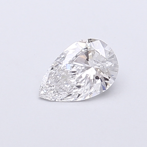 Actual 0.29 carat D Pear lab-grown diamond