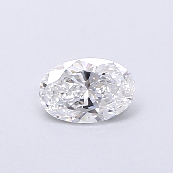 Actual 0.29 carat D Oval lab-grown diamond